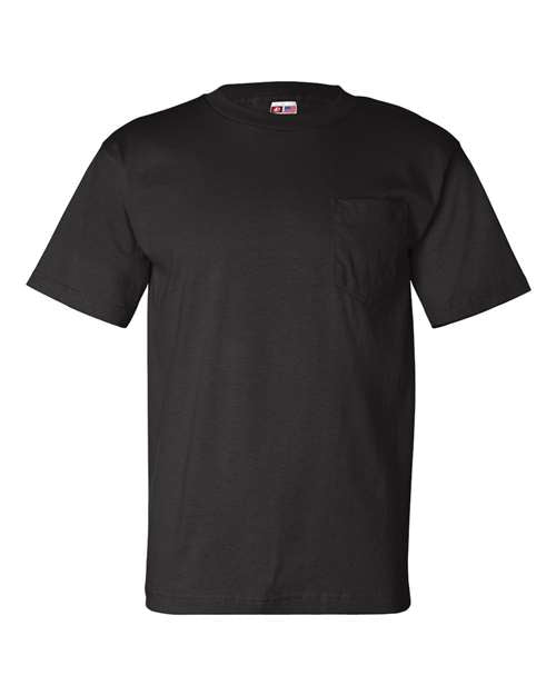 Bayside USA-Made Pocket T-Shirt 7100 - Black