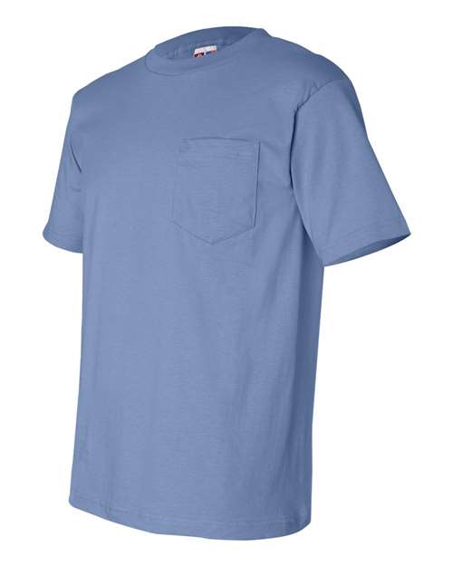 Bayside USA-Made Pocket T-Shirt 7100 - Carolina Blue