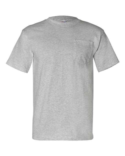 Bayside USA-Made Pocket T-Shirt 7100 - Dark Ash