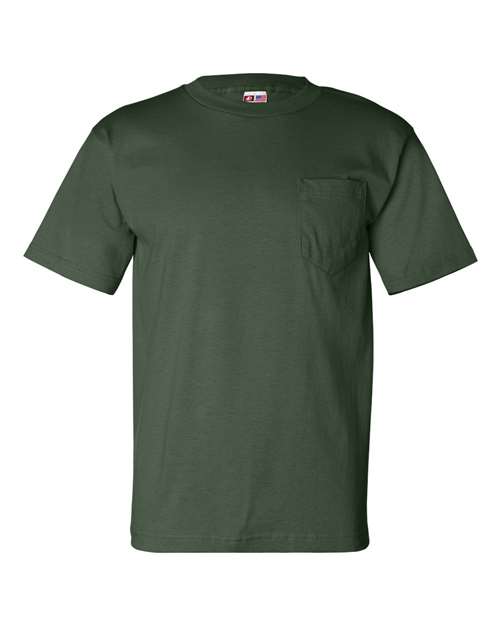 Bayside USA-Made Pocket T-Shirt 7100 - Forest Green