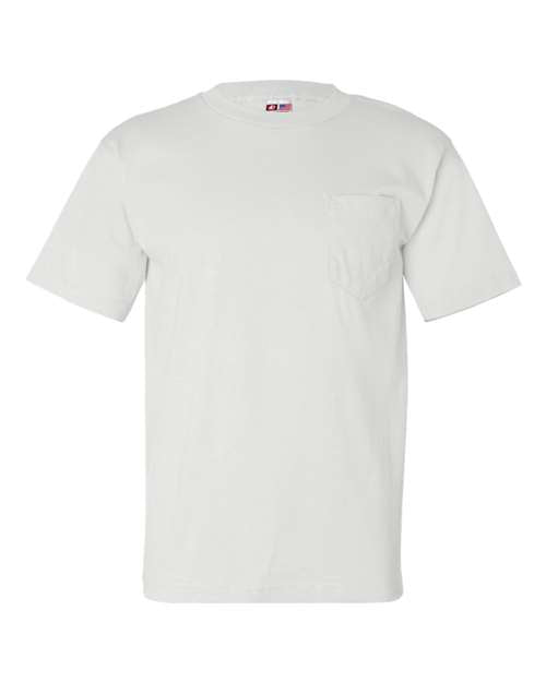 Bayside USA-Made Pocket T-Shirt 7100 - White