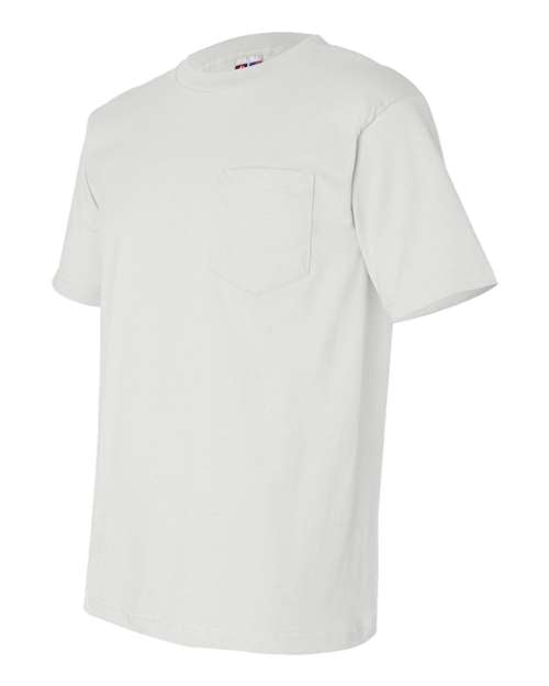 Bayside USA-Made Pocket T-Shirt 7100 - White