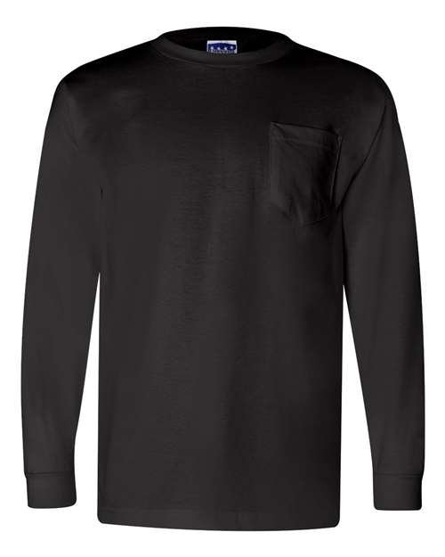 Bayside Union-Made Long Sleeve Pocket T-Shirt 3055