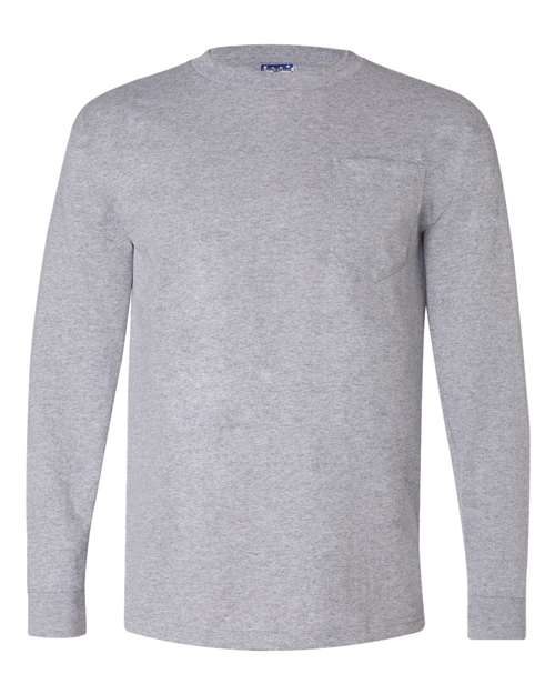 Bayside Union-Made Long Sleeve Pocket T-Shirt 3055