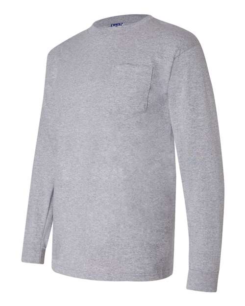 Bayside Union-Made Long Sleeve Pocket T-Shirt 3055