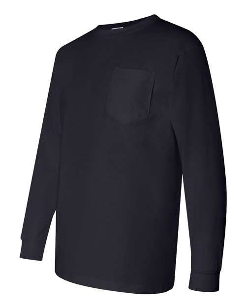 Bayside Union-Made Long Sleeve Pocket T-Shirt 3055