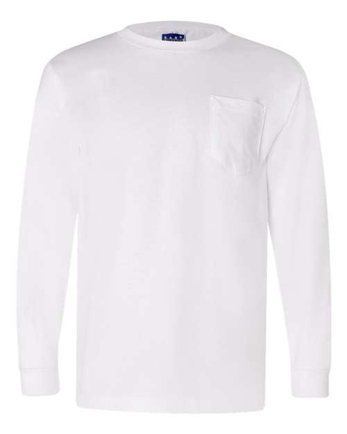 Bayside Union-Made Long Sleeve Pocket T-Shirt 3055