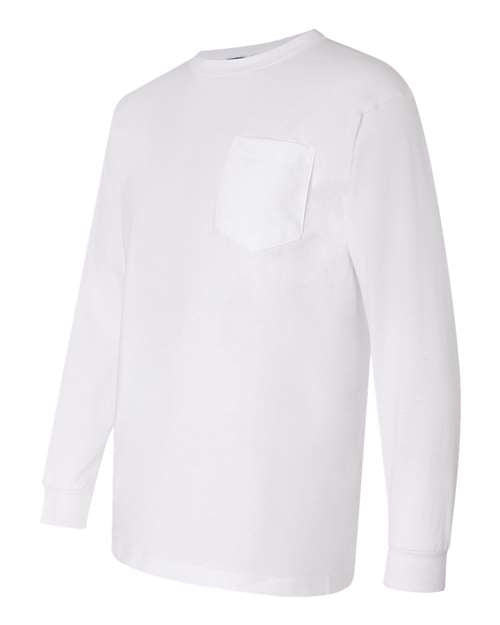 Bayside Union-Made Long Sleeve Pocket T-Shirt 3055