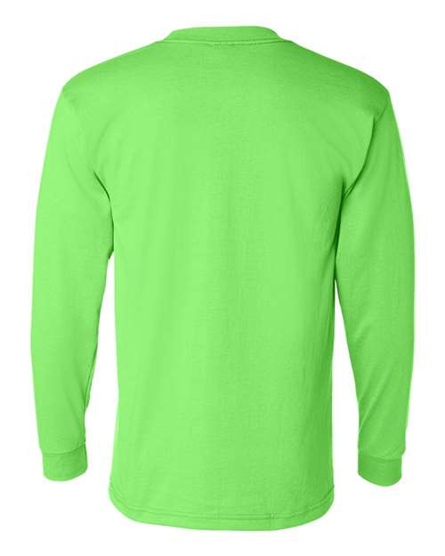 Bayside USA-Made 50/50 Long Sleeve Pocket T-Shirt 1730