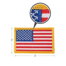 Rothco Iron On / Sew On Embroidered US Flag Patch . Item