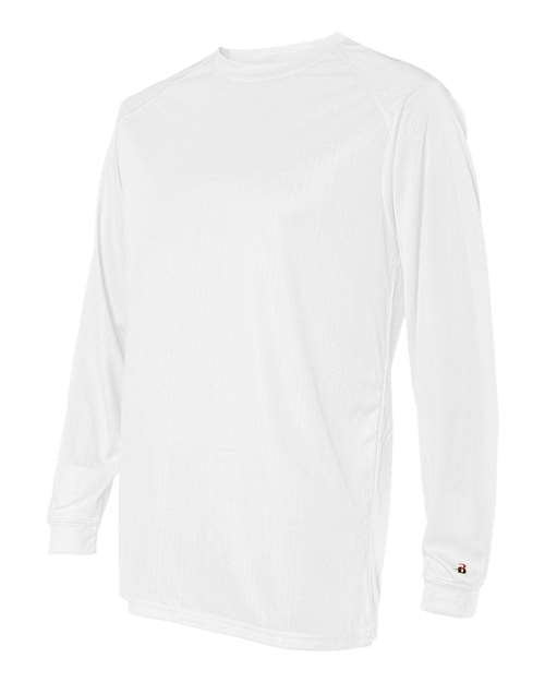 Badger B-Core Long Sleeve T-Shirt 4104 - White