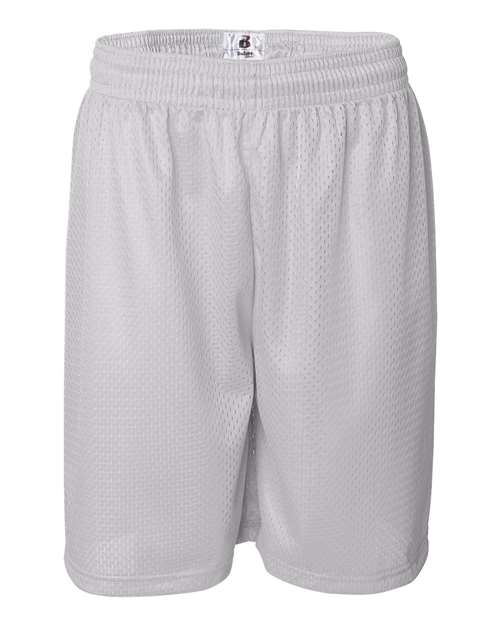 Badger Pro Mesh 9" Shorts 7209 - White