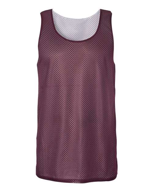 Badger Pro Mesh Reversible Tank Top 8529 - Maroon/ White