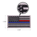 Rothco Thin Blue Line / Thin Red Line US Flag Patch - Hook Back. Item