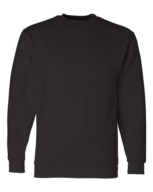 Bayside USA-Made Crewneck Sweatshirt 1102 - Black