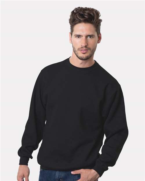 Bayside USA-Made Crewneck Sweatshirt 1102 - Black