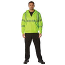 Rothco Hi-Vis Performance Zipper Sweatshirt - Safety Green. Item
