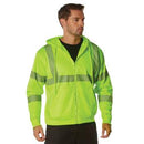 Rothco Hi-Vis Performance Zipper Sweatshirt - Safety Green. Item