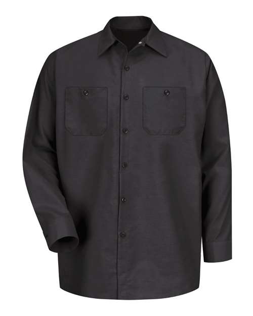 Red Kap Industrial Long Sleeve Work Shirt SP14 - Black
