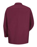 Red Kap Industrial Long Sleeve Work Shirt SP14 - Burgundy