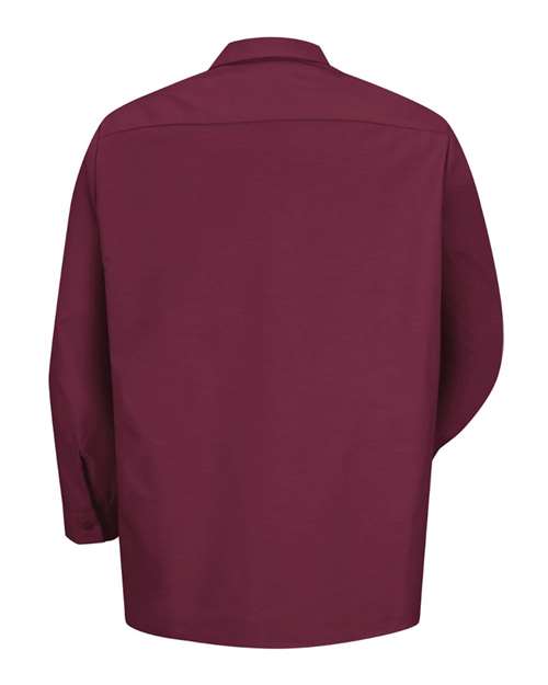 Red Kap Industrial Long Sleeve Work Shirt SP14 - Burgundy