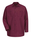 Red Kap Industrial Long Sleeve Work Shirt SP14 - Burgundy