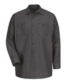 Red Kap Industrial Long Sleeve Work Shirt SP14 - Charcoal