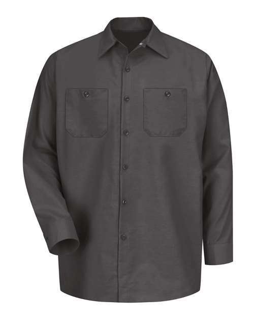Red Kap Industrial Long Sleeve Work Shirt SP14 - Charcoal