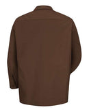 Red Kap Industrial Long Sleeve Work Shirt SP14 - Chocolate Brown