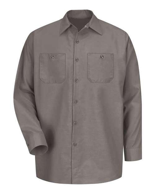 Red Kap Industrial Long Sleeve Work Shirt SP14 - Grey