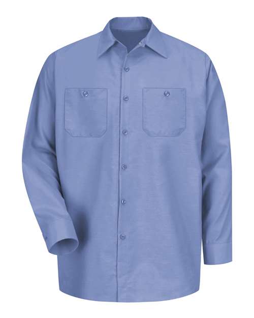Red Kap Industrial Long Sleeve Work Shirt SP14 - Light Blue