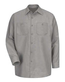 Red Kap Industrial Long Sleeve Work Shirt SP14 - Light Grey