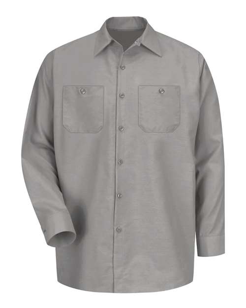 Red Kap Industrial Long Sleeve Work Shirt SP14 - Light Grey