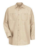 Red Kap Industrial Long Sleeve Work Shirt SP14 - Light Tan