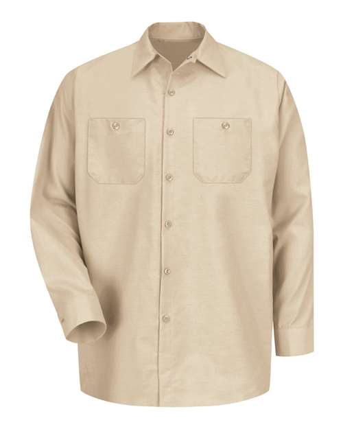 Red Kap Industrial Long Sleeve Work Shirt SP14 - Light Tan