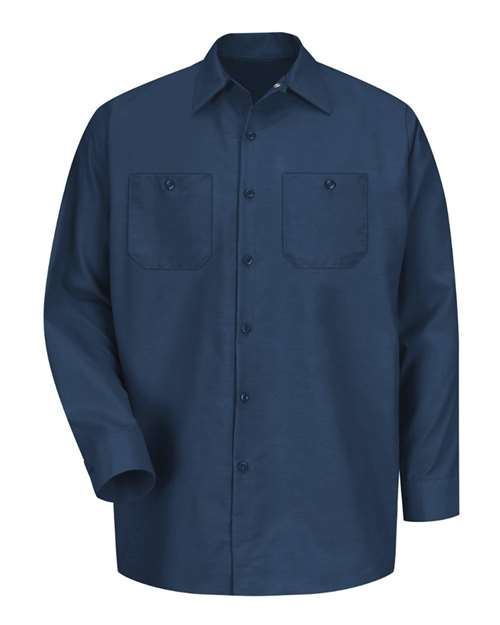 Red Kap Industrial Long Sleeve Work Shirt SP14 - Navy