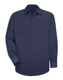 Red Kap Industrial Long Sleeve Work Shirt SP14 - NL-Navy/ Light Blue