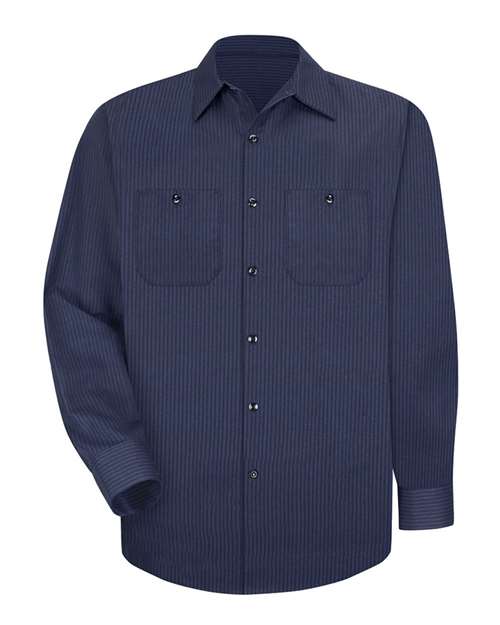 Red Kap Industrial Long Sleeve Work Shirt SP14 - NL-Navy/ Light Blue