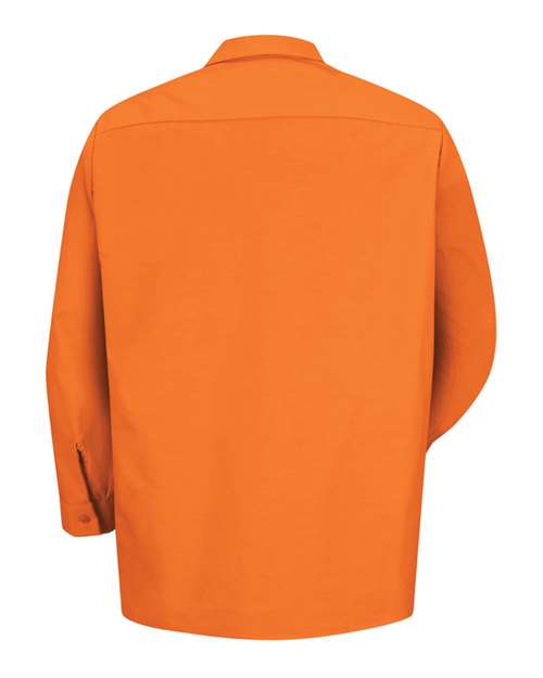Red Kap Industrial Long Sleeve Work Shirt SP14 - Orange