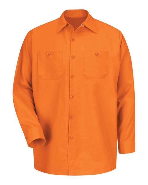 Red Kap Industrial Long Sleeve Work Shirt SP14 - Orange