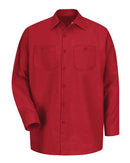 Red Kap Industrial Long Sleeve Work Shirt SP14 - Red