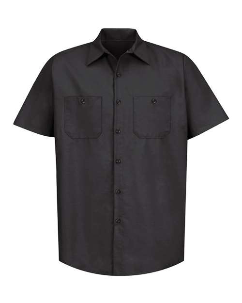 Red Kap Industrial Short Sleeve Work Shirt SP24 - Black