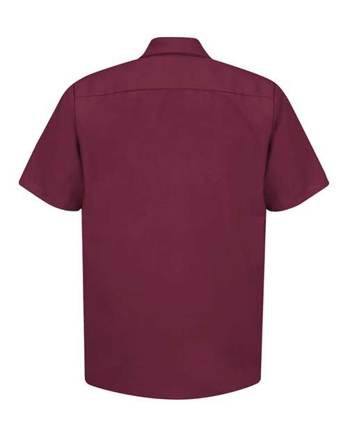 Red Kap Industrial Short Sleeve Work Shirt SP24 - Burgundy