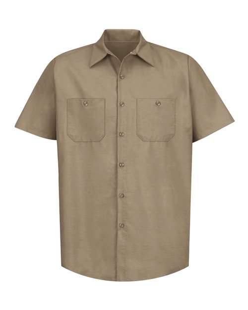 Red Kap Industrial Short Sleeve Work Shirt SP24 - Khaki