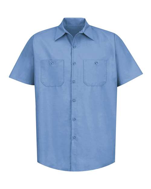 Red Kap Industrial Short Sleeve Work Shirt SP24 - Light Blue
