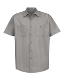 Red Kap Industrial Short Sleeve Work Shirt SP24 - Light Grey