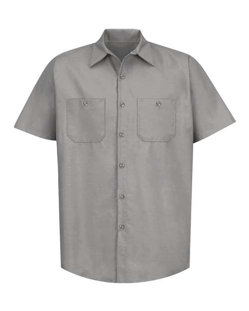 Red Kap Industrial Short Sleeve Work Shirt SP24 - Light Grey
