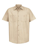 Red Kap Industrial Short Sleeve Work Shirt SP24 - Light Tan