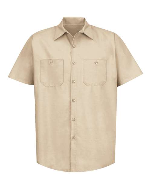 Red Kap Industrial Short Sleeve Work Shirt SP24 - Light Tan