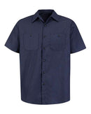 Red Kap Industrial Short Sleeve Work Shirt SP24 - NL-Navy/ Light Blue